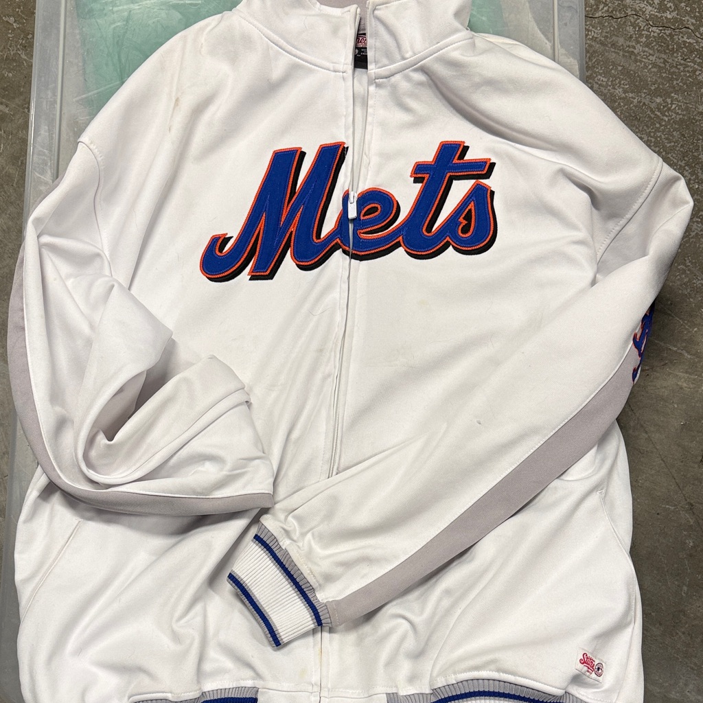 Stitches White Athletic Zip-Up Jacket